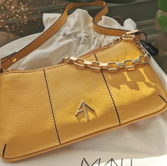Manu atelier mini pita hobo bag lemon sorbet Brand New w dust bag cute handbag - Picture 4 of 10